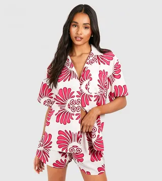 Tall Short Sleeves Shirt and Shorts Co-Ord Set