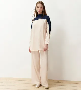 Color Block Woven Aerobin Bottom and Top Set