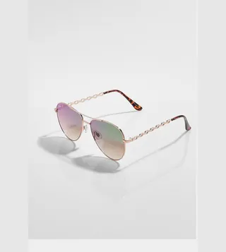 Chain Detail Aviator Sunglasses