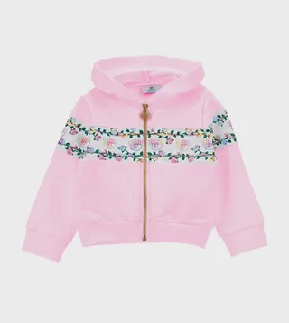 Printed Detail Hooded Jacket