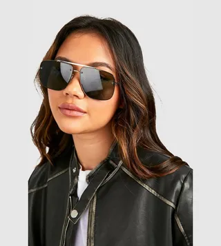 Tinted Oversized Aviator Sunglasses
