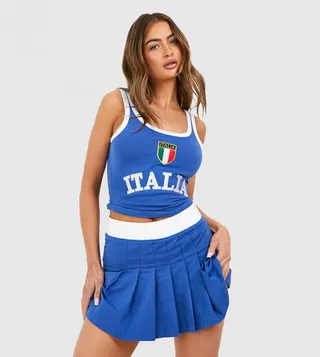 Italia Mini Pleated Tennis Skirt Set
