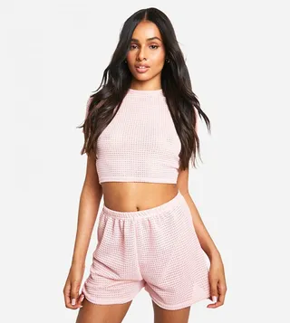 Tall Waffle Lounge T-Shirt and Shorts Set