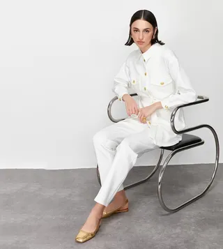 Button Detail Shirt And Trouser Set