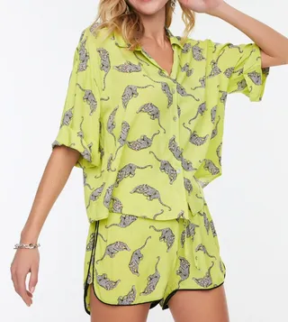 Cheetah Printed Shirt Co-ord Set