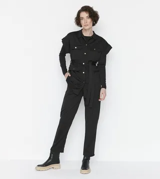 Double Pocket Belted Waist Scuba Knitted Co-ord Set