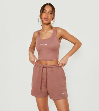 Design Studio Crop Top and Shorty Set