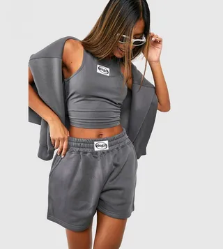 Design Studio Racer Crop Top and Short Set