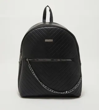 Chevron Pattern Zip-Around Backpack