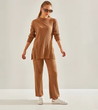 Ribbed Long Sleeves Co-Ord Set