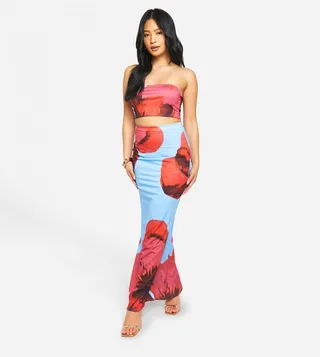 Petite Large Floral Printed Co-Ord Set