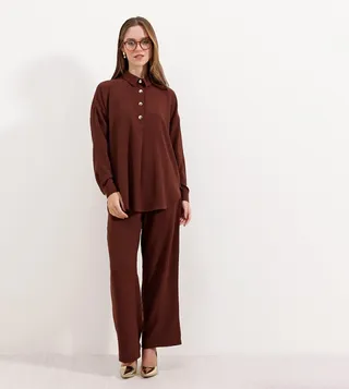 Solid Oversized Co-Ord Set