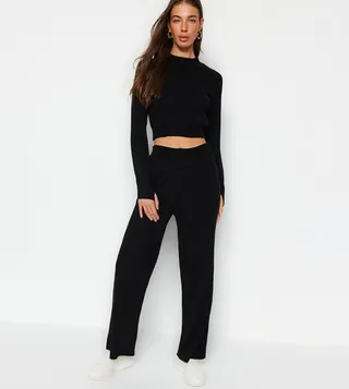 Solid Long Sleeves Co-Ord Set