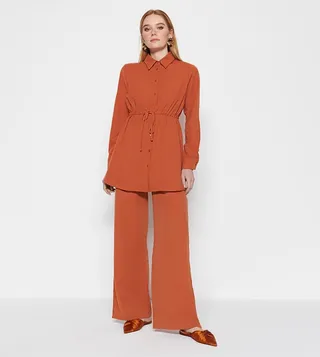 Solid Long Sleeves Co-Ord Set