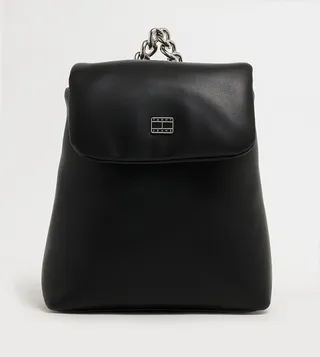 Textured Logo Detail Backpack