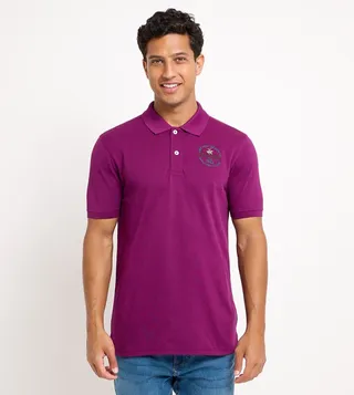 Logo Embroidered Short Sleeves Polo T-Shirt