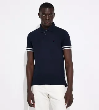 Monotype Cuff Slim Fit Polo T-Shirt