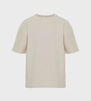 Textured Short Sleeves Oversized T-Shirt