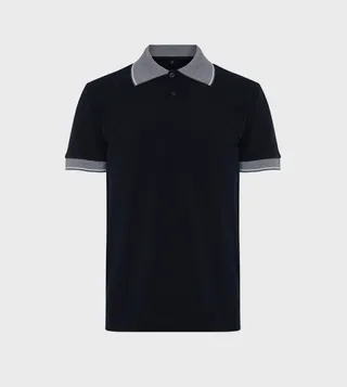 Contrast Detail Short Sleeves Polo T-Shirt