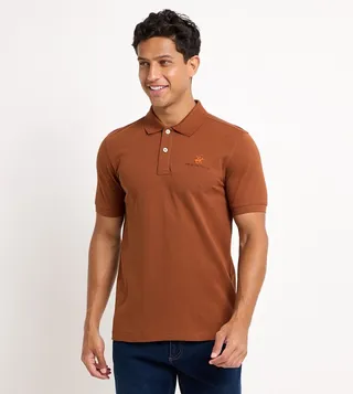 Logo Embroidered Short Sleeves Polo T-Shirt
