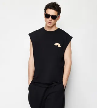 Printed Sleeveless T-Shirt