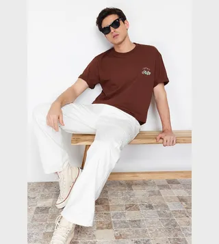 Embroidered Crew Neck T-Shirt