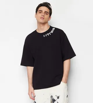 Typography Printed Oversized T-Shirt