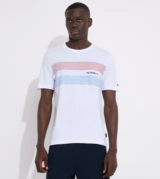 Stripe Detail Short Sleeves T-Shirt
