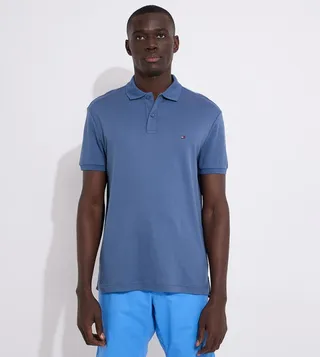 Flag Embroidered Short Sleeves Polo T-Shirt