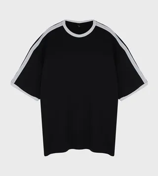 Plus & Tall Contrast Detail Oversized T-Shirt