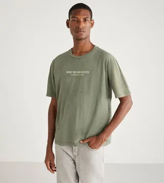 Printed Short Sleeves Relaxed Fit T-Shirt