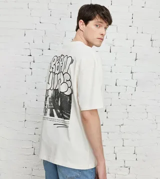 Printed Crewneck Oversized T-Shirt