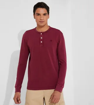 Aero Men Regular Fit Henley T-Shirt