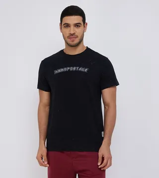 AERO Logo Printed Crew Neck T-Shirt