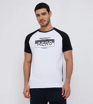 AERO Logo Printed Crew Neck T-Shirt
