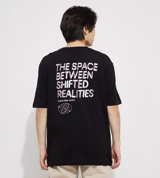 Printed Back Crew Neck T-Shirt