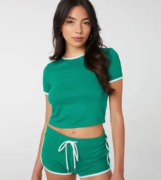 Deluxe Cropped Ringer T-Shirt