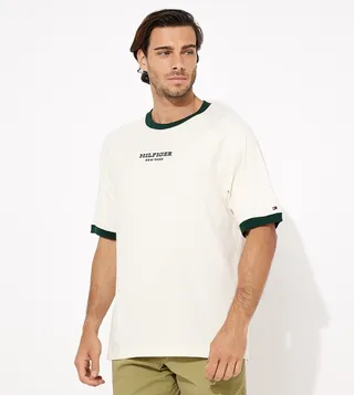 Logo Embroidered Ringer T-Shirt