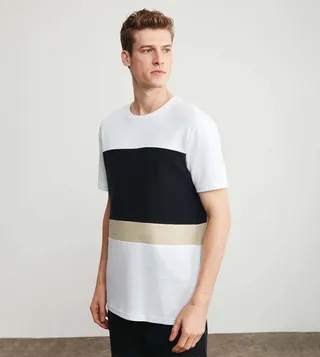 Color Block Short Sleeves T-Shirt