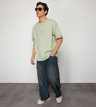 Printed Short Sleeves Oversized T-Shirt