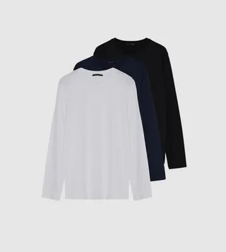 Pack of 3 Solid Long Sleeves T-Shirt