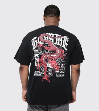 Dragon Back-Print Oversized T-Shirt