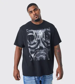 Korn Print Oversized T-Shirt