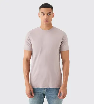 Solid Short Sleeves Slim Fit T-Shirt