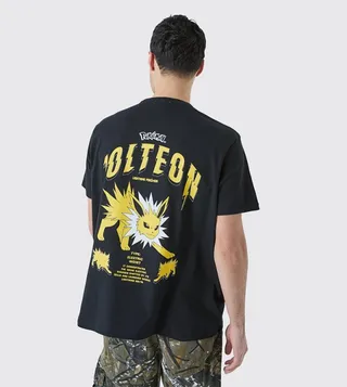 Pokemon Jolteon Print Oversized T-Shirt