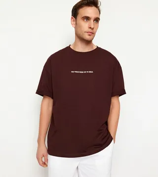 Printed Oversized Short Sleeves T-Shirt
