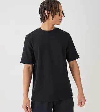 Solid Short Sleeves Core Waffle T-Shirt