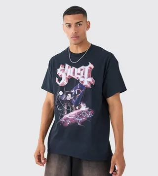 Ghost Print Oversized T-Shirt