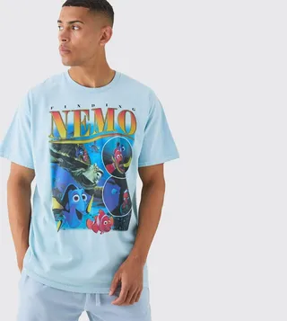 Finding Nemo Disney Wash Print Oversized T-Shirt