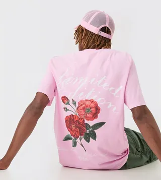 Tall Limited Edition Floral Graphic Back-Print T-Shirt